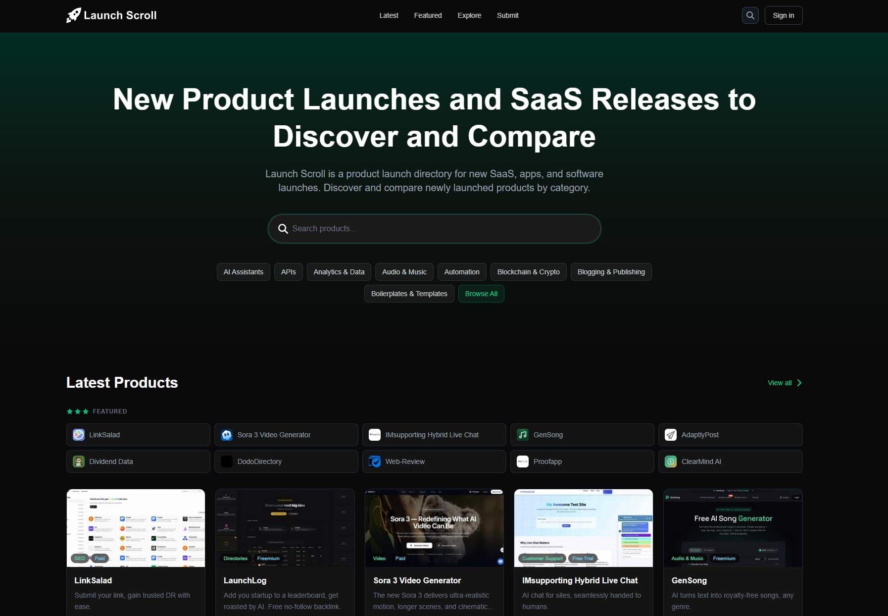 Launch Scroll - Product Image