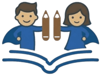 little hero book startup logo on Aura++