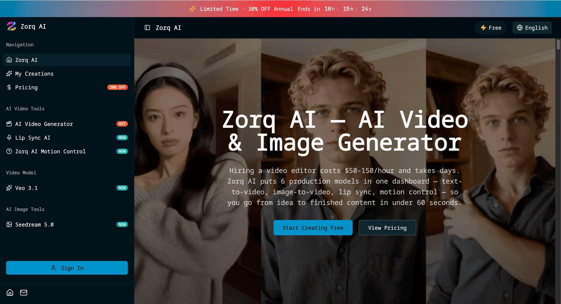 Zorq AI - Fast AI Video & Image Generator - Product Image