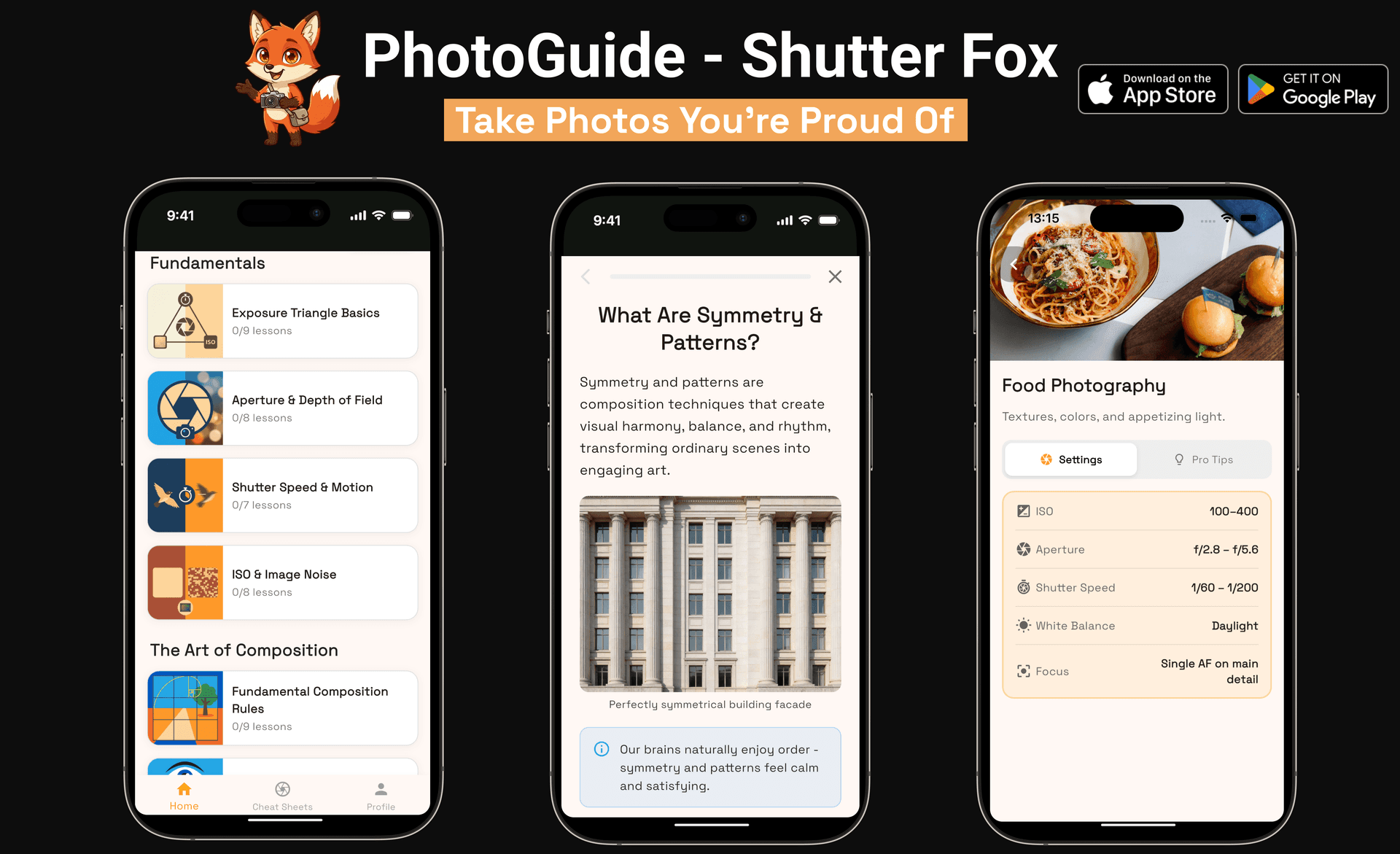 ShutterFox Photography Learning App - Product Image