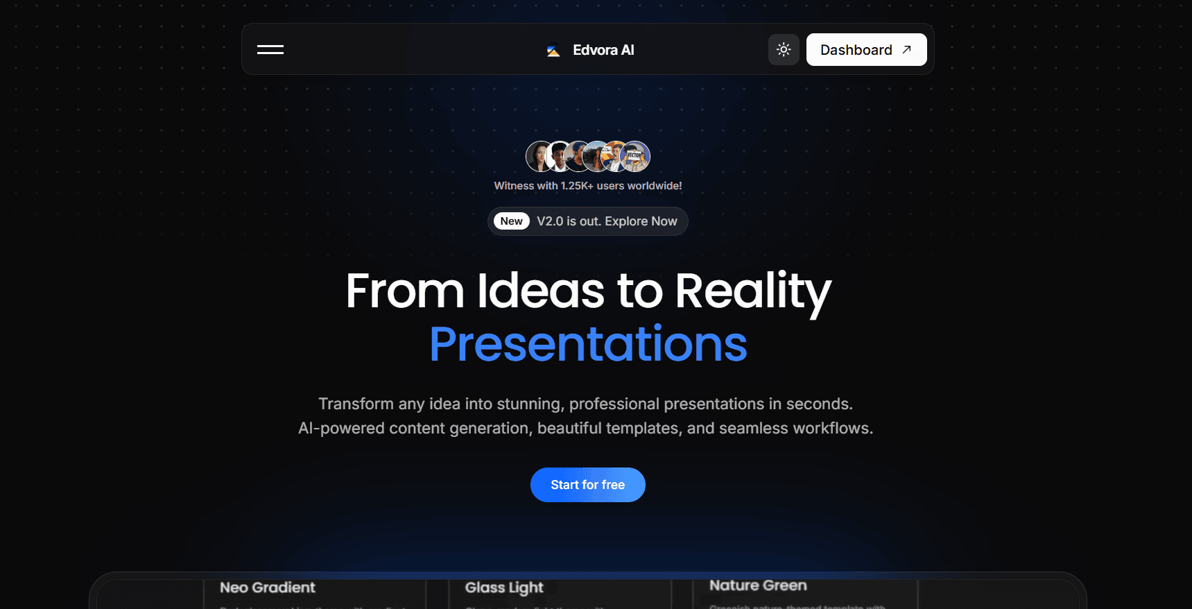 Edvora AI - AI-Powered Presentation Tool