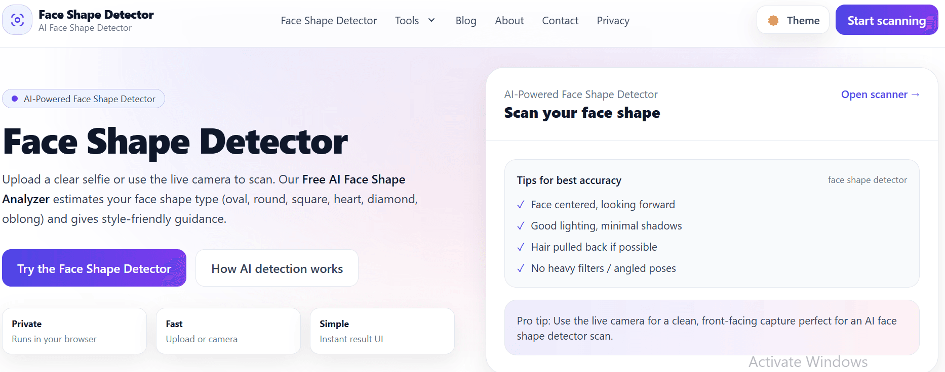Face Shape Detector