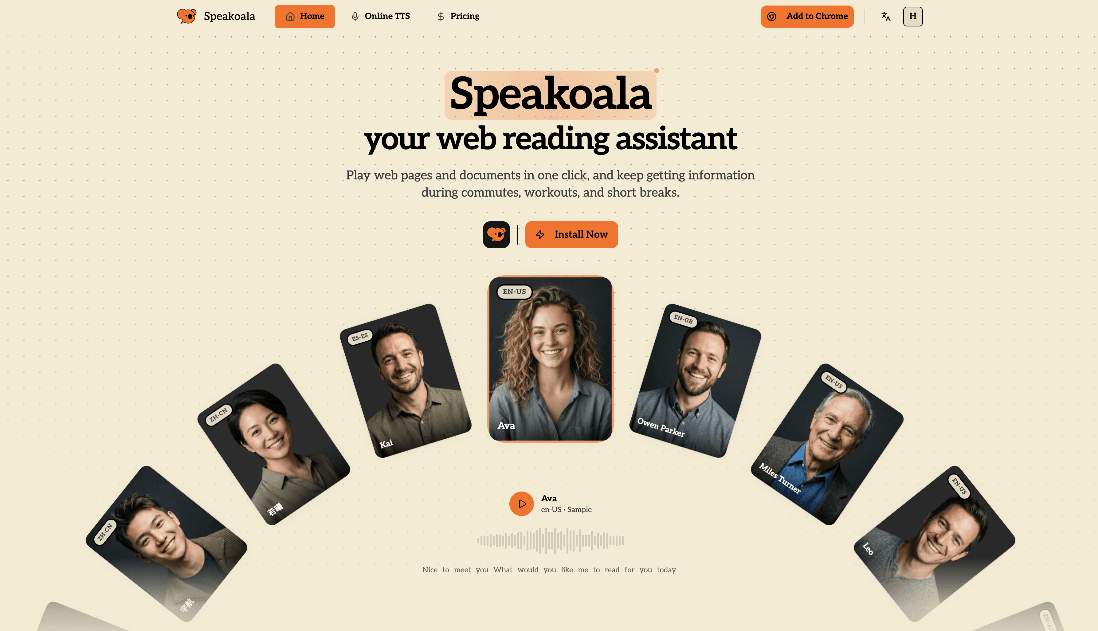 Speakoala Web Reading Assistant