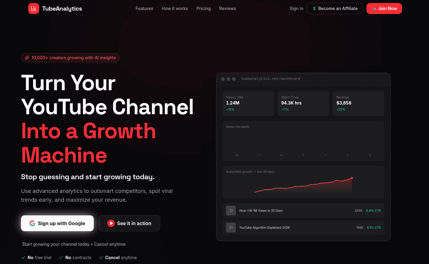 TubeAnalytics - Product Image