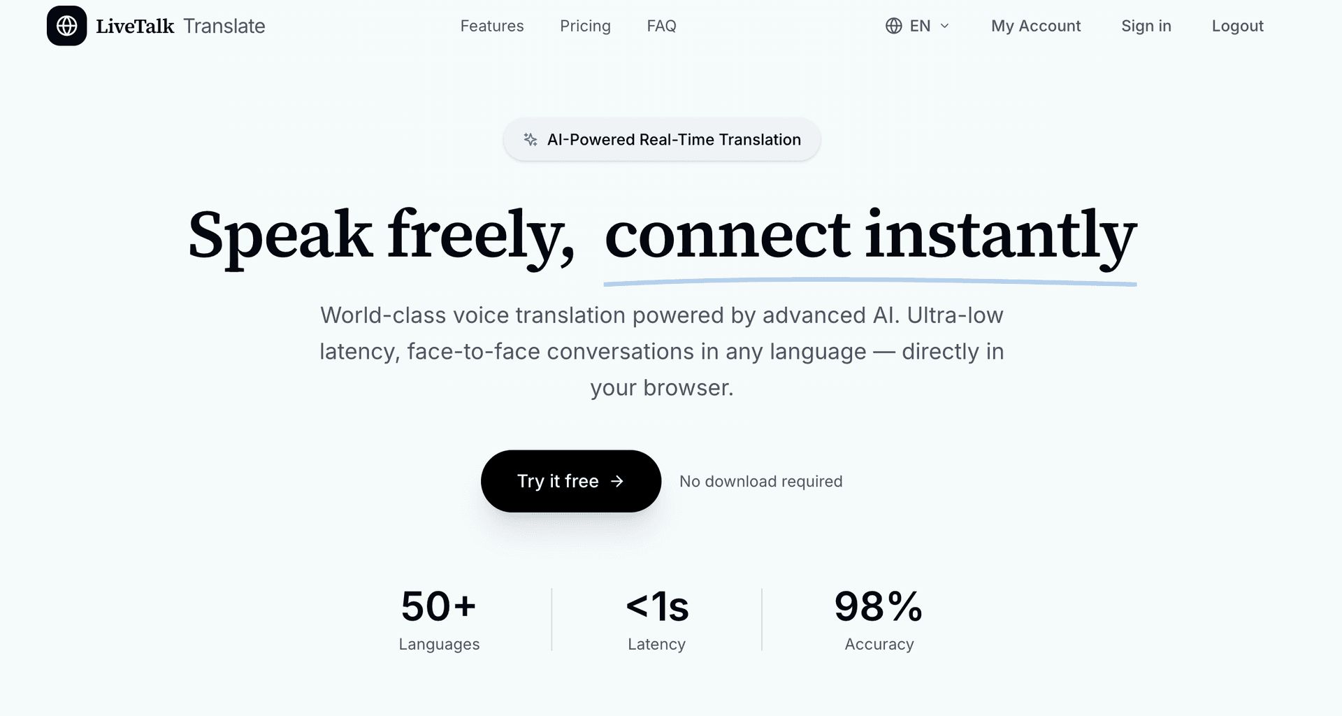 LiveTalk Translate - AI Voice Translator - Product Image