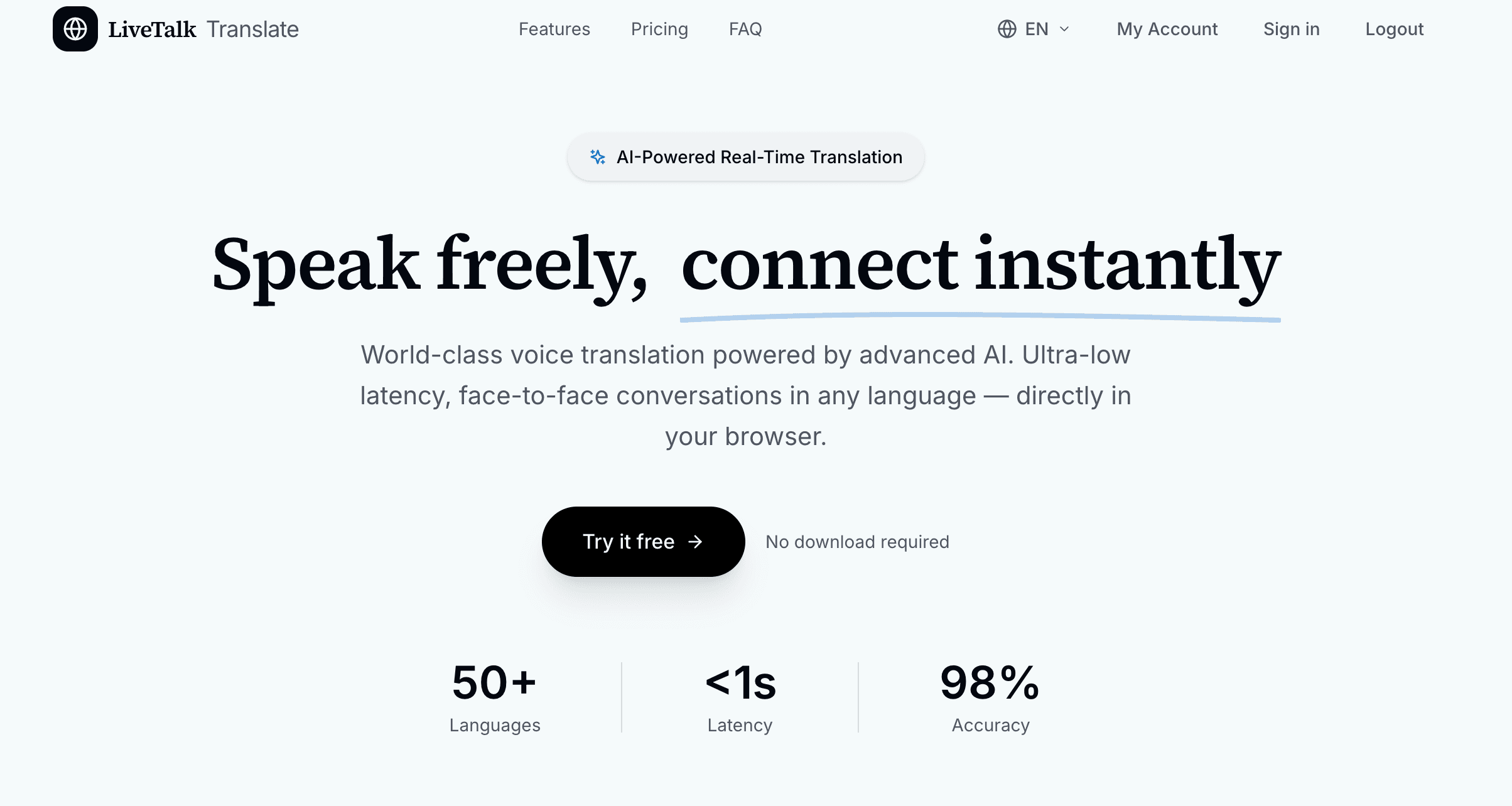 LiveTalk Translate - AI Voice Translator