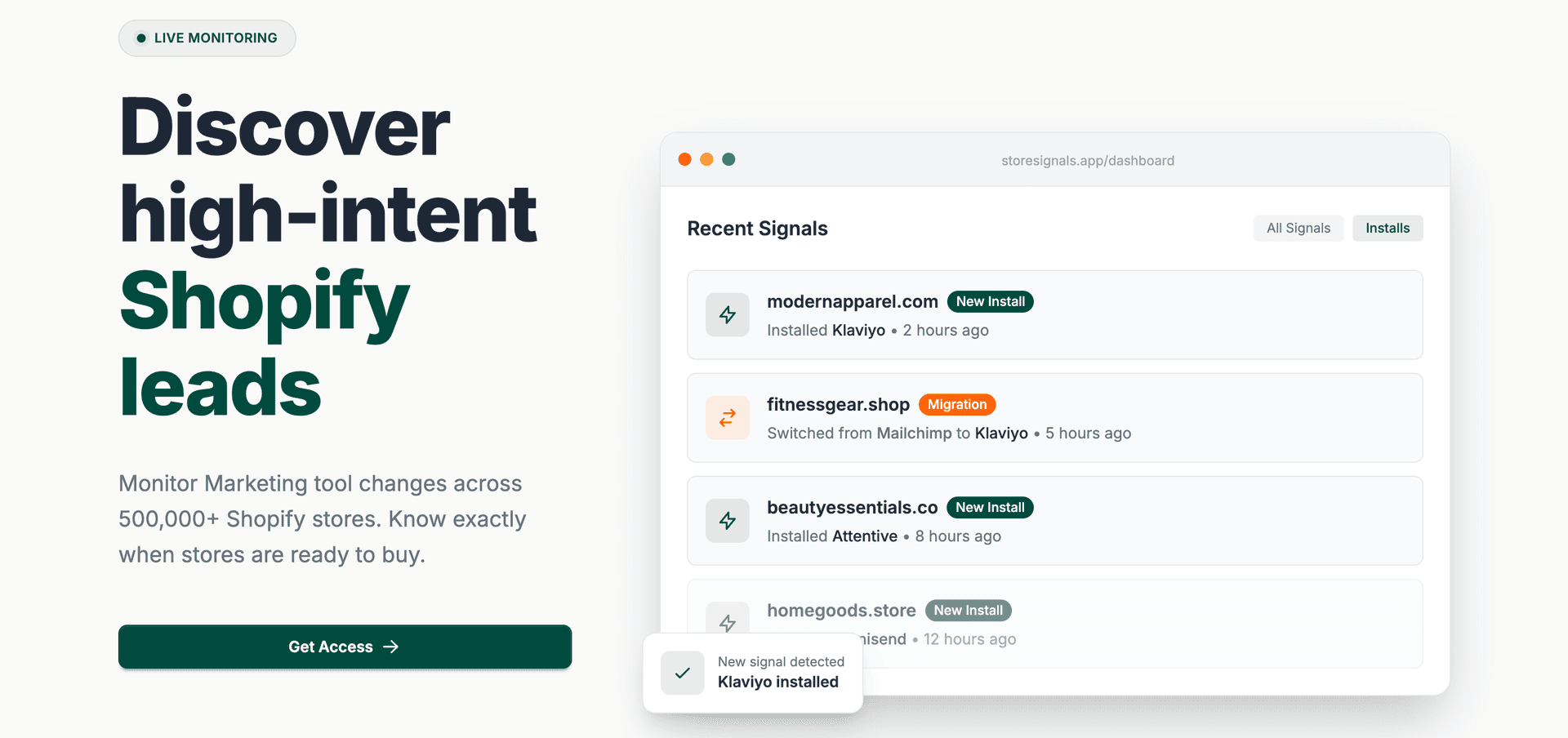 Store Signals - Product Image
