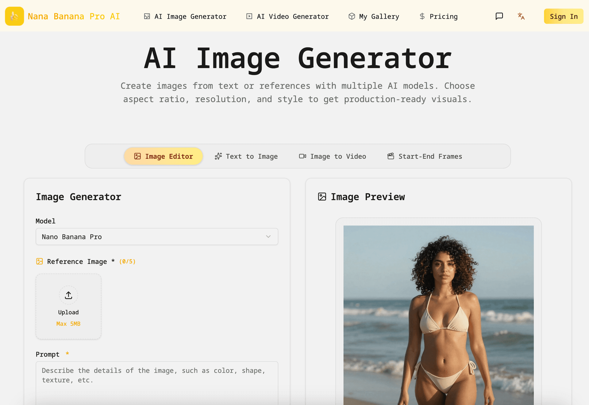 Nana Banana Pro AI product preview for startup listing on Aura++