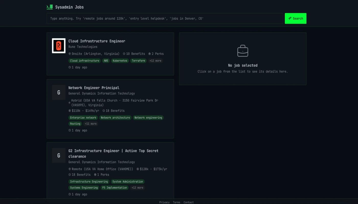 Sysadmin Jobs - Product Image