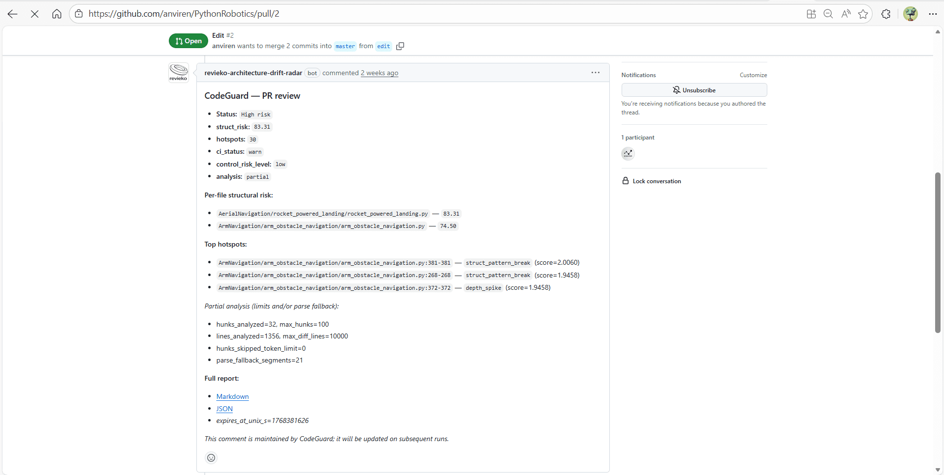 Revieko — Architecture Drift Radar for Code Reviews - Product Image