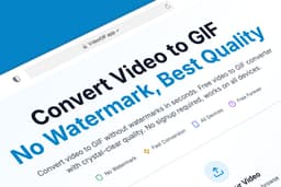 Free Video to GIF Converter startup logo on Aura++