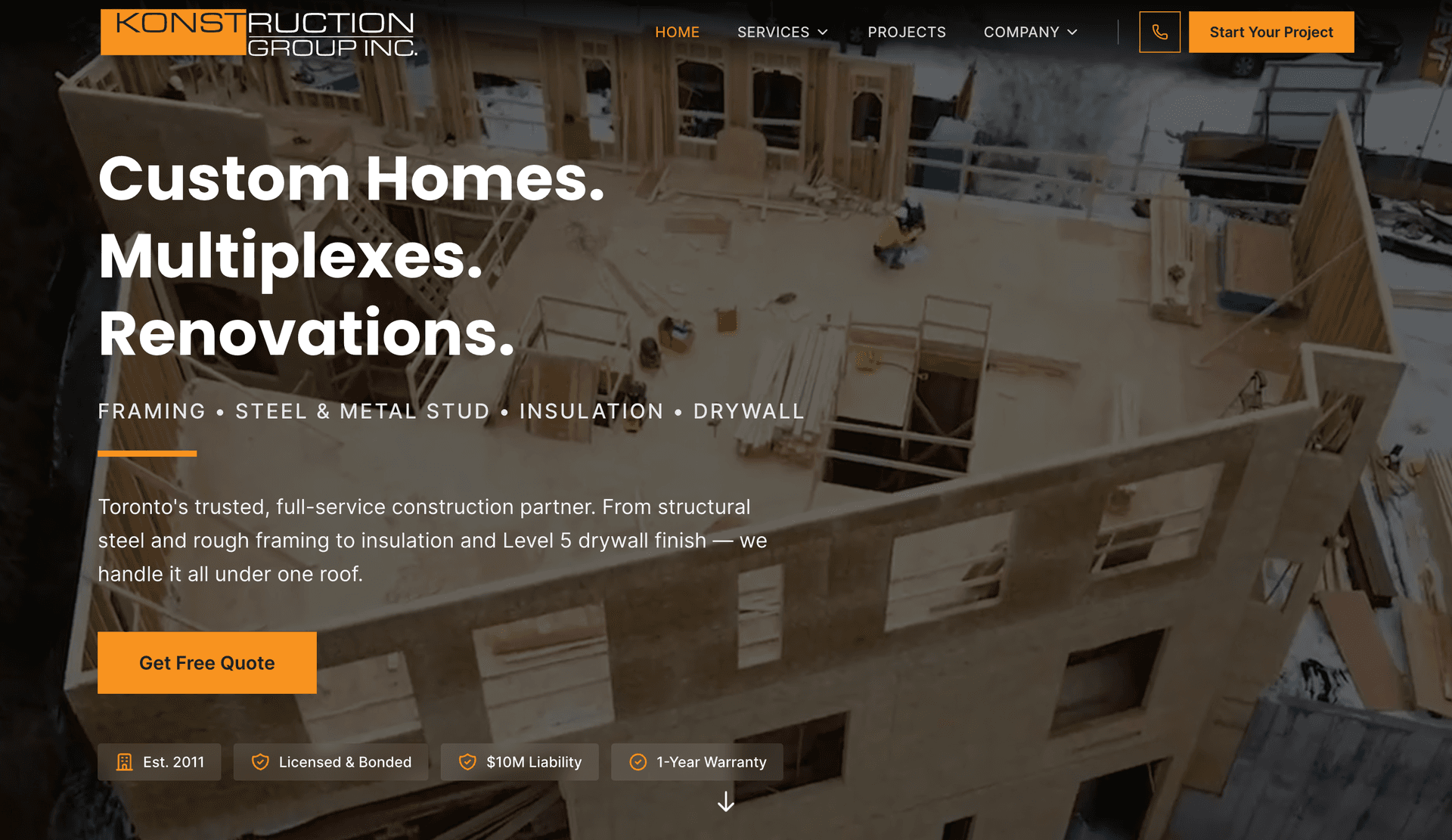 Toronto Construction Services Platform - Product Image