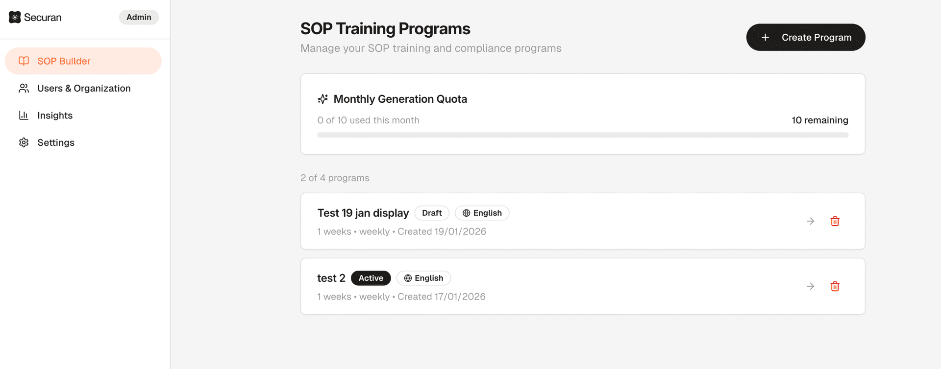 Securan product preview for startup listing on Aura++