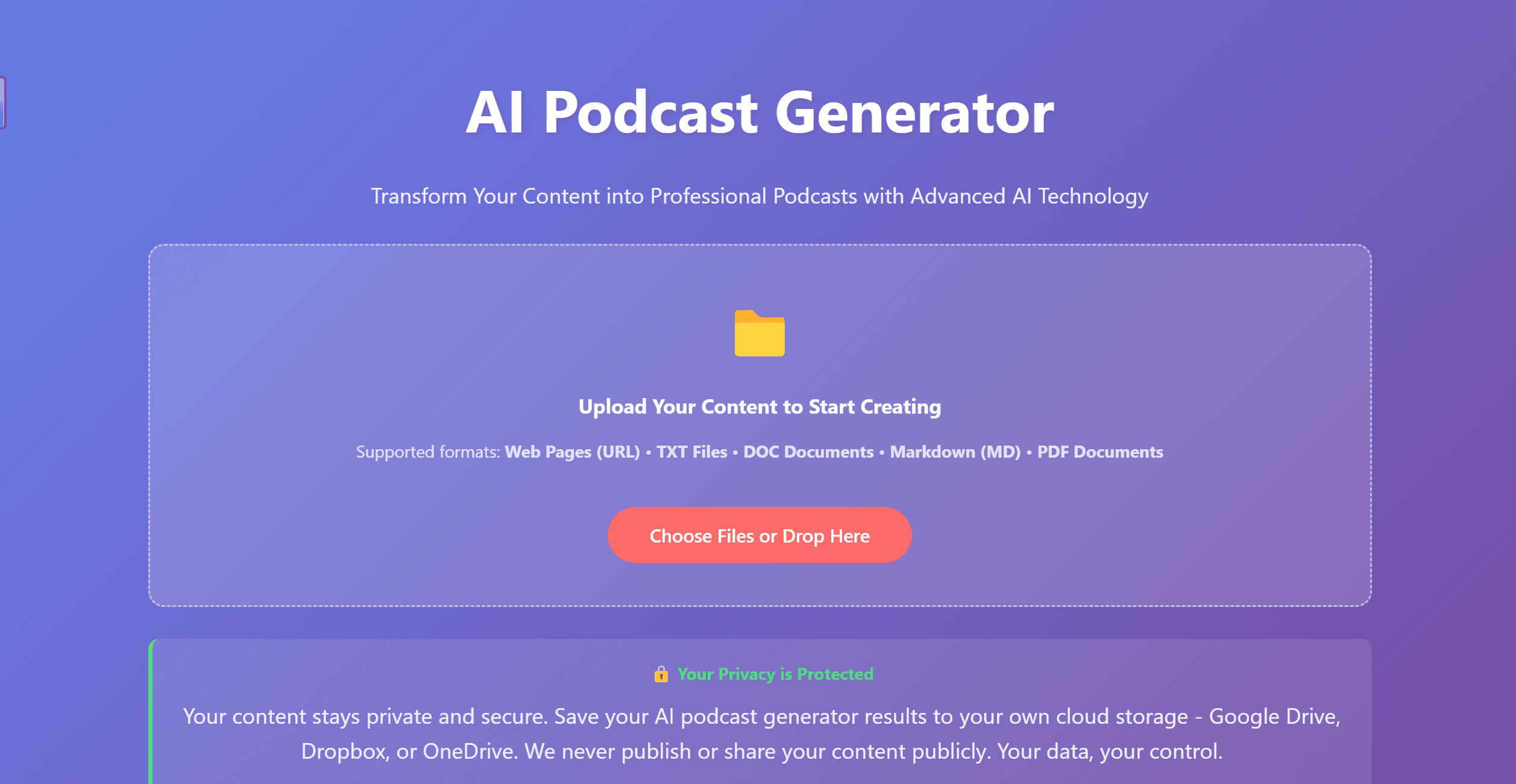 AI Podcast Generator