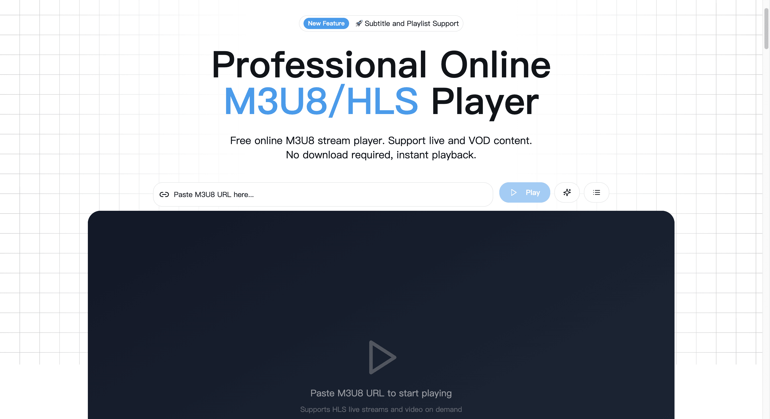 m3u8 player online