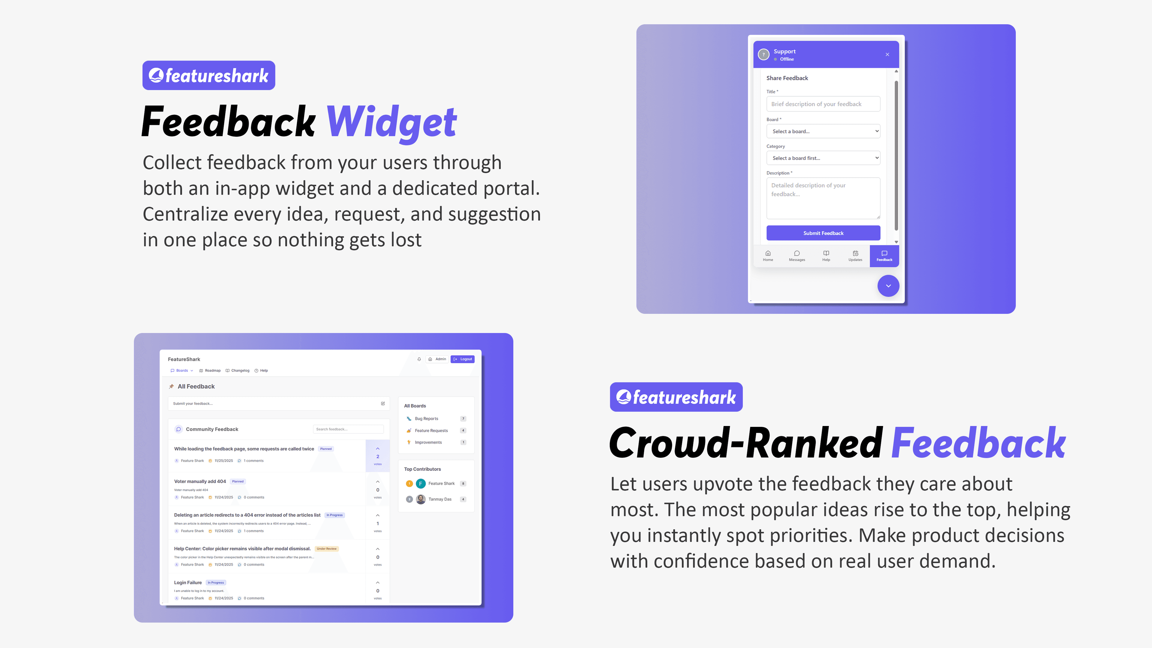 FeatureShark - Customer Feedback Software & Product Management Platform