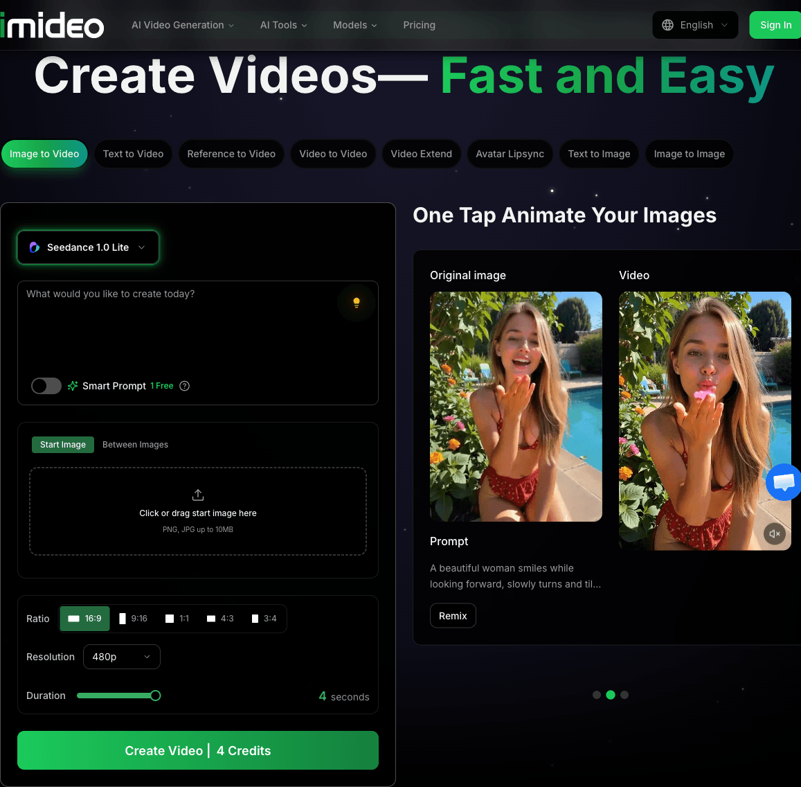 iMideo - AI Video Generator Platform - Product Image
