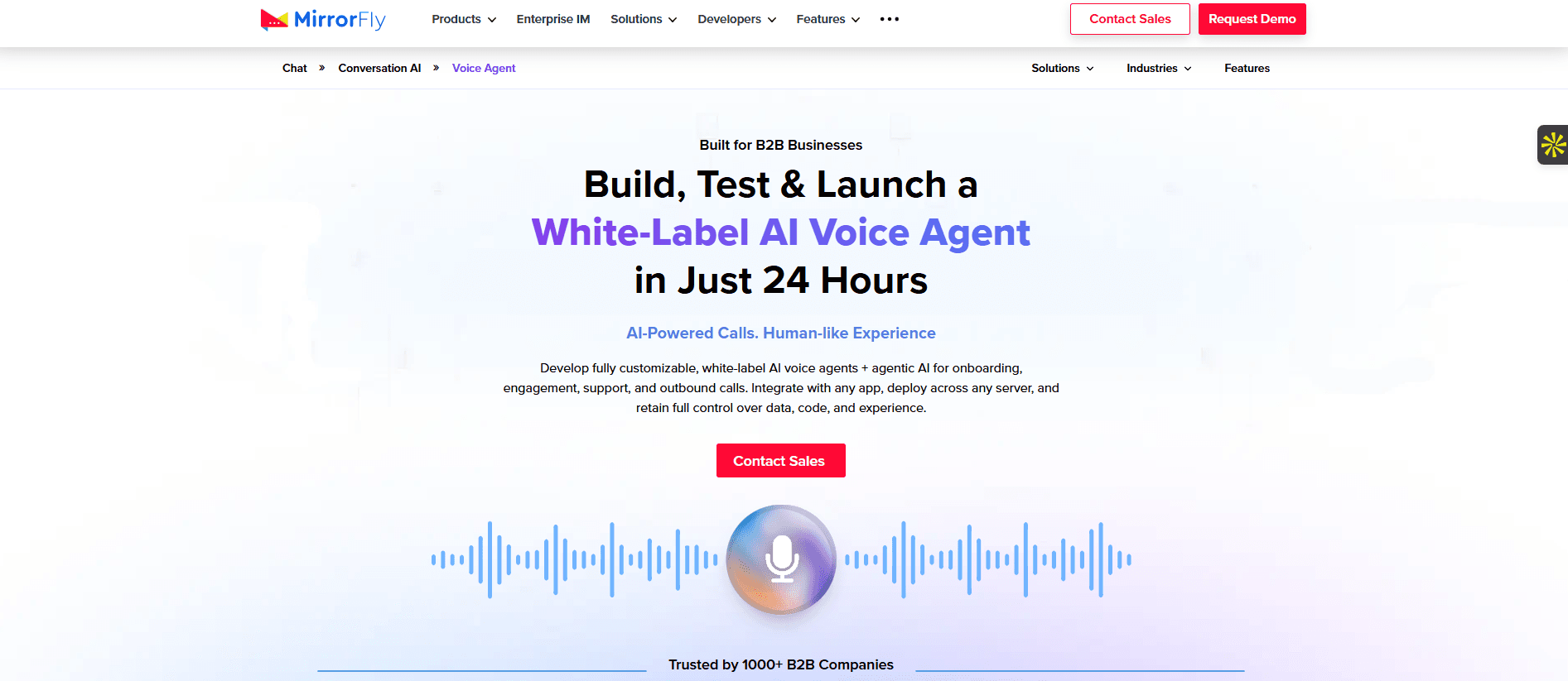 MirrorFly AI Voice Agent