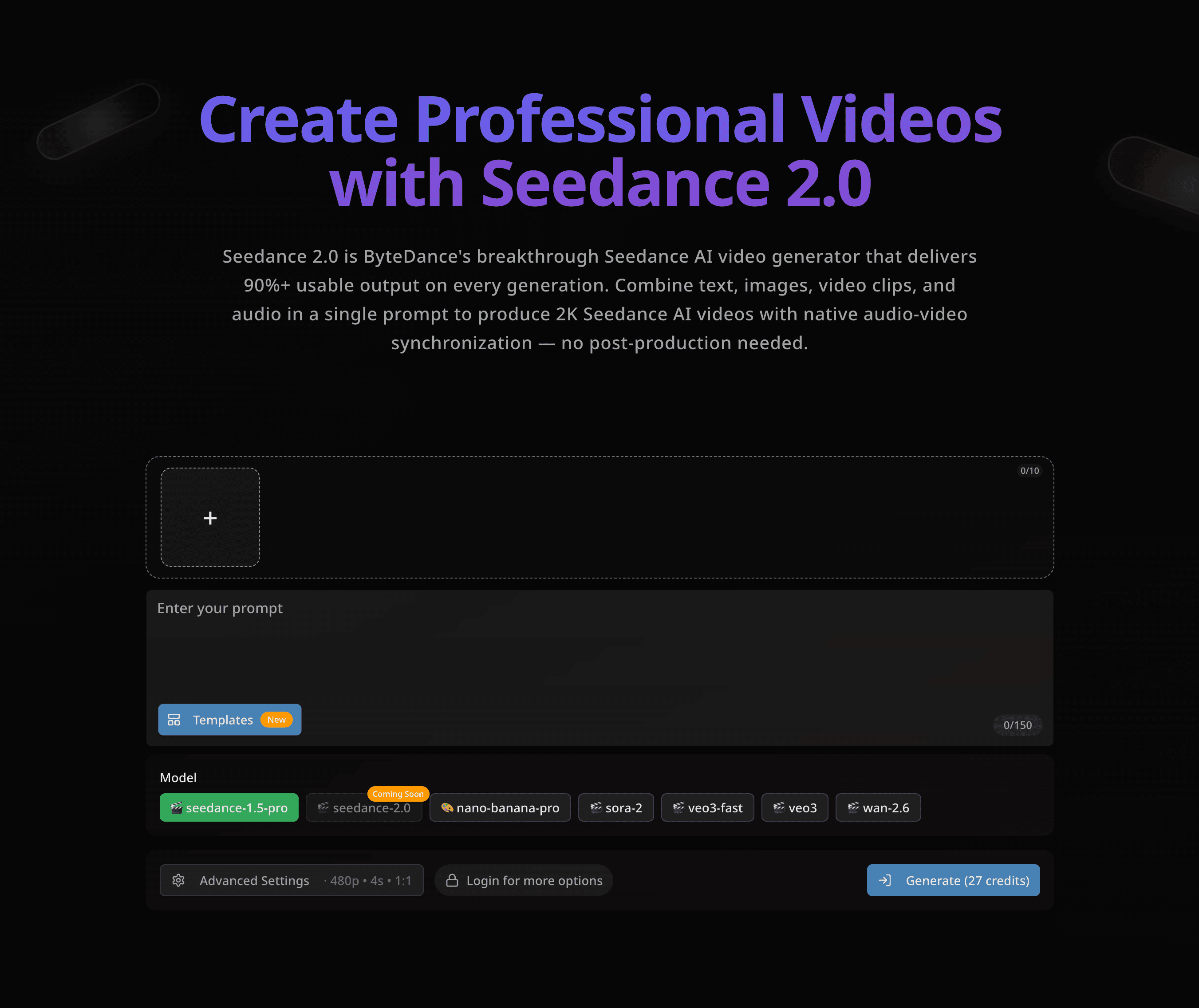 Seedance 2.0 Video Studio