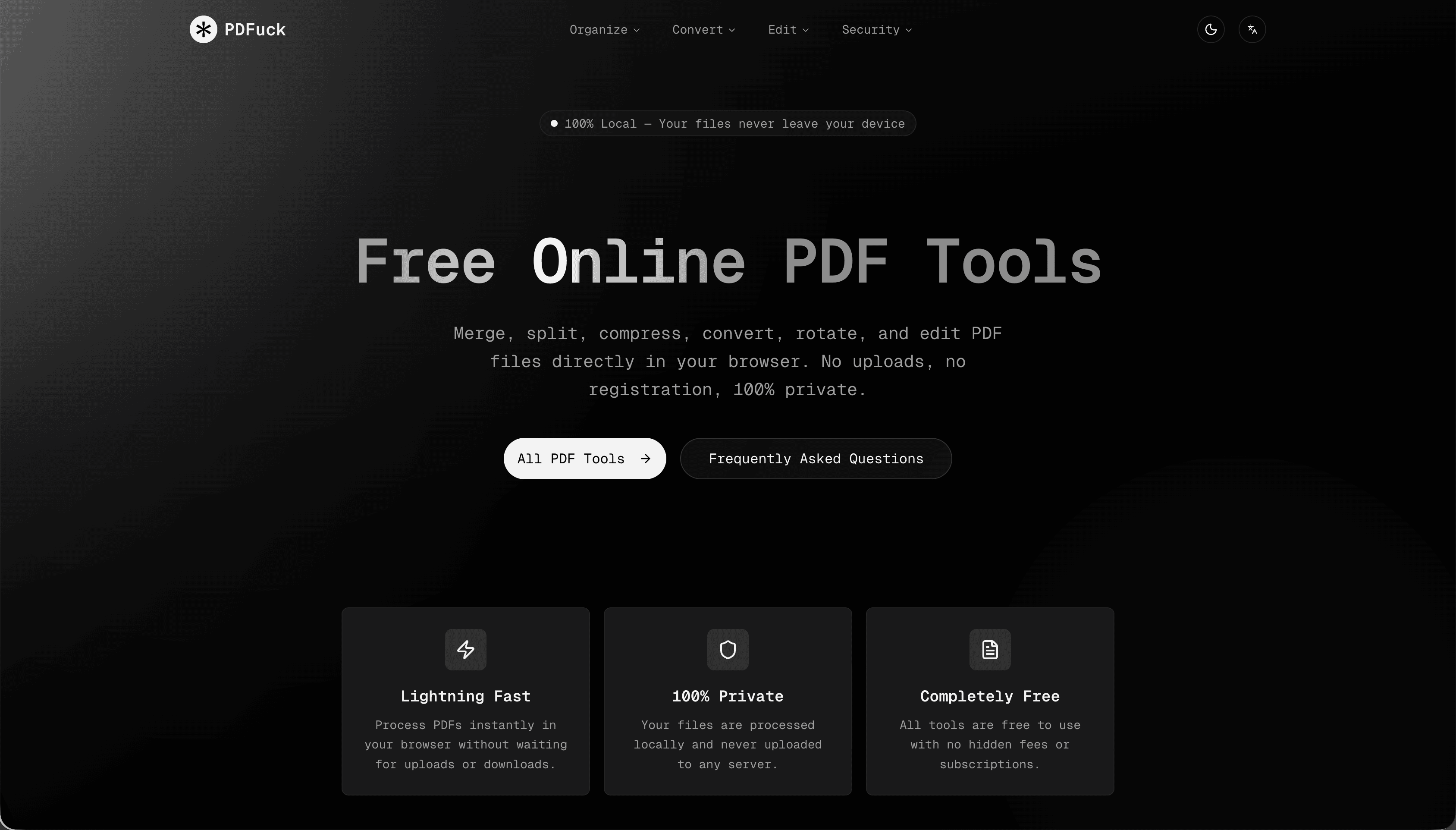 PDFuck - Free Online PDF Tools