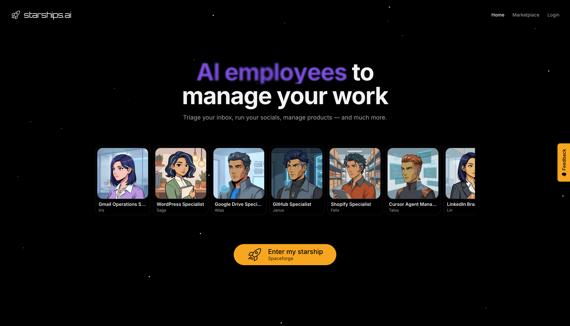 Starships.ai Workspace Platform - Product Image