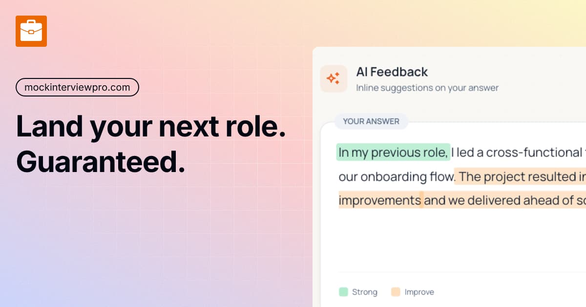 Mock Interview Pro product preview for startup listing on Aura++