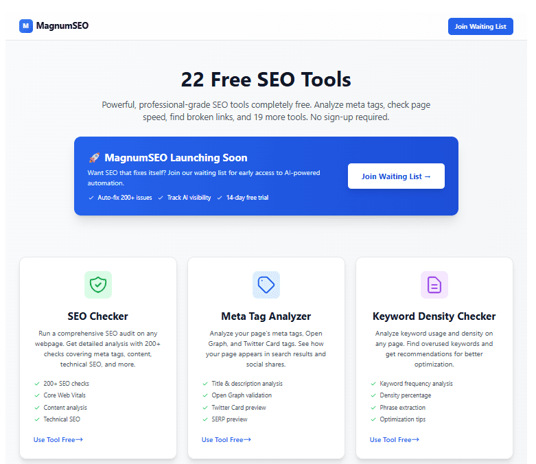 Magnum SEO Tools