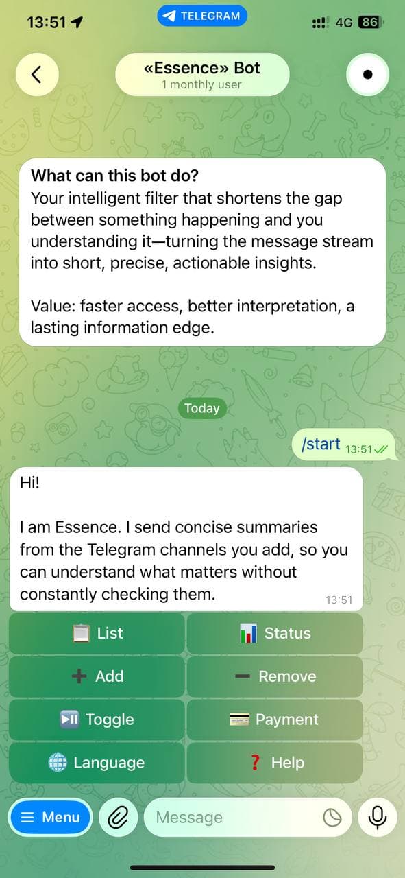 «Essence» Bot