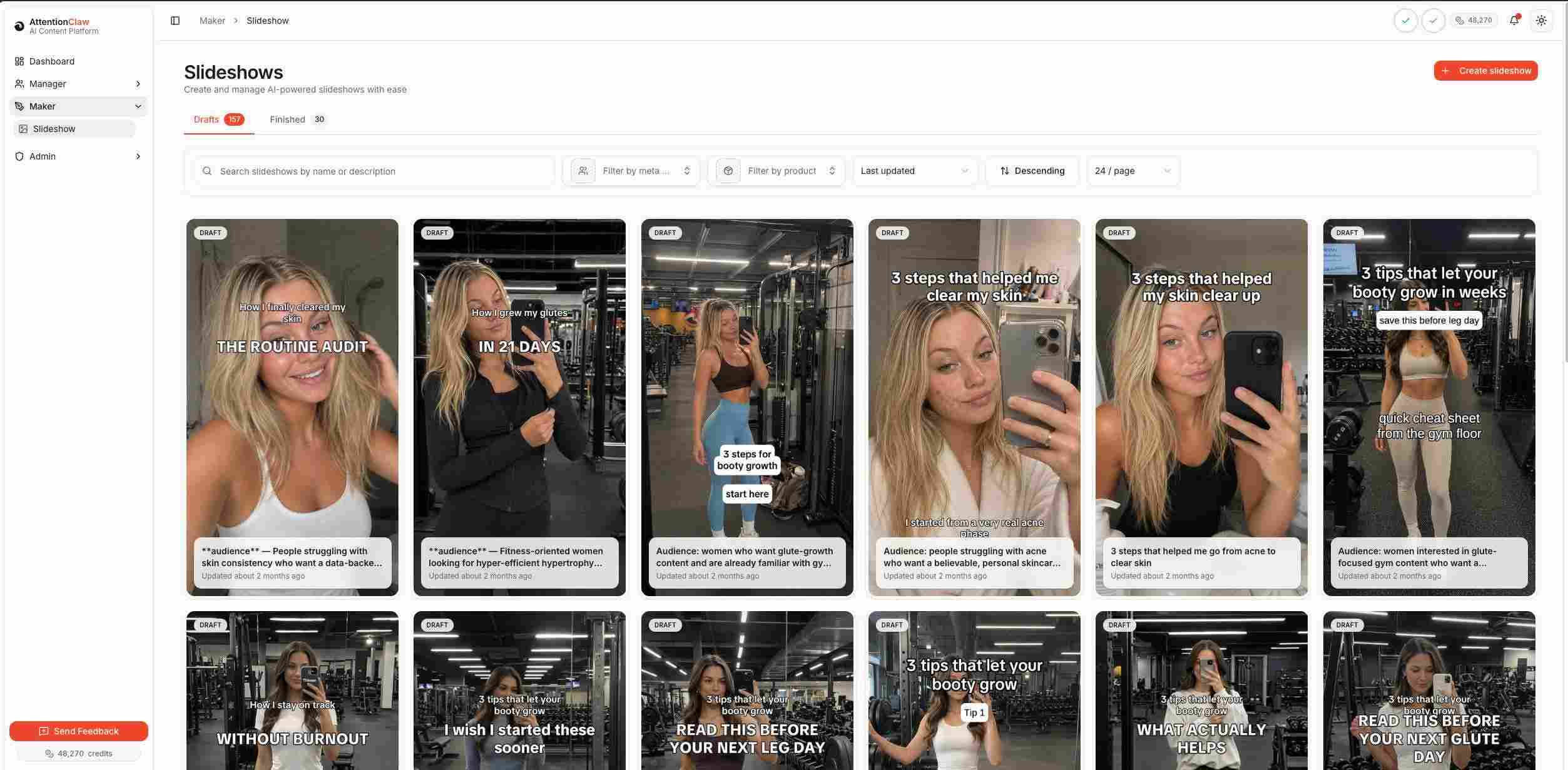 Attentionclaw product preview for startup listing on Aura++