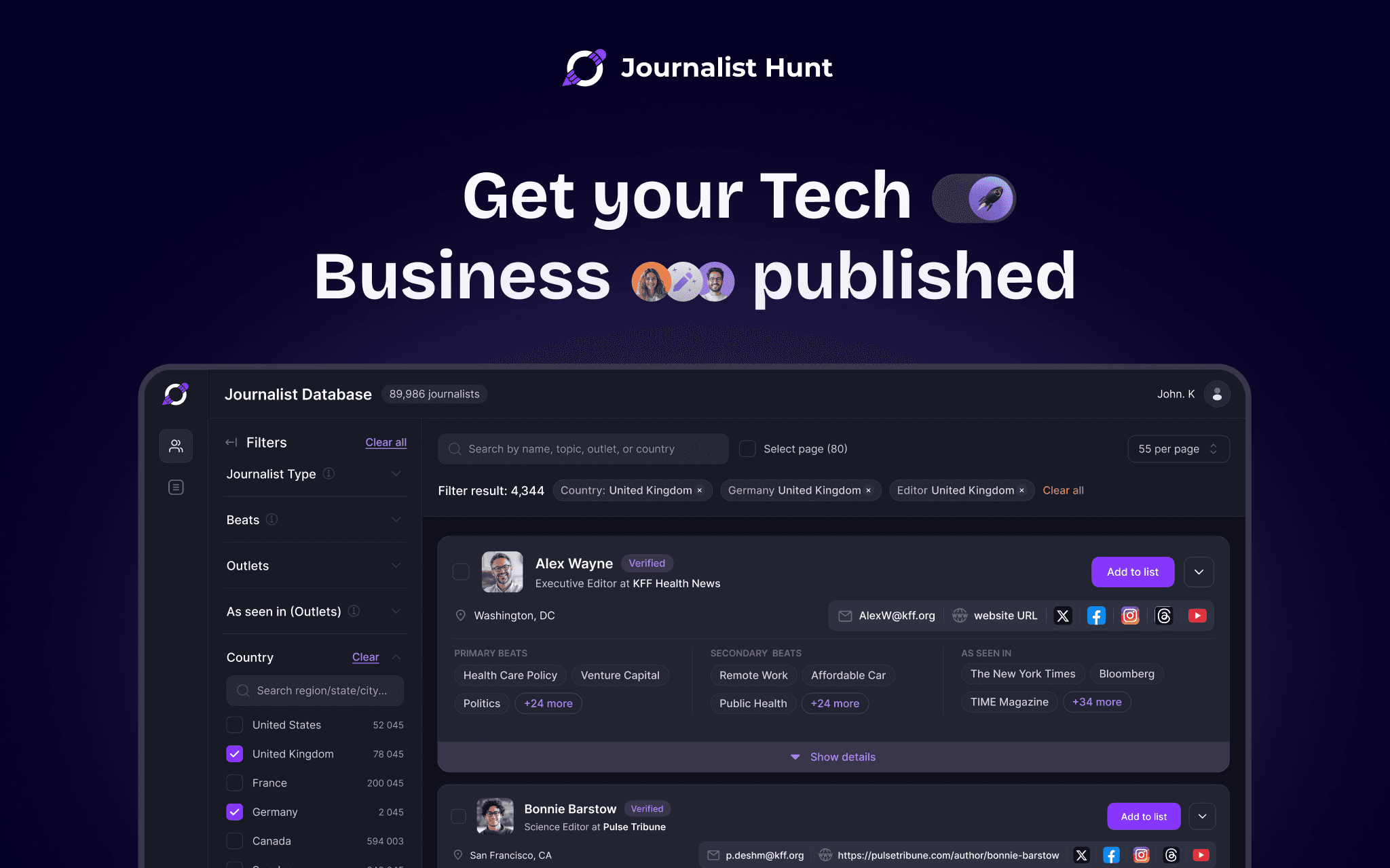 Journalist Hunt