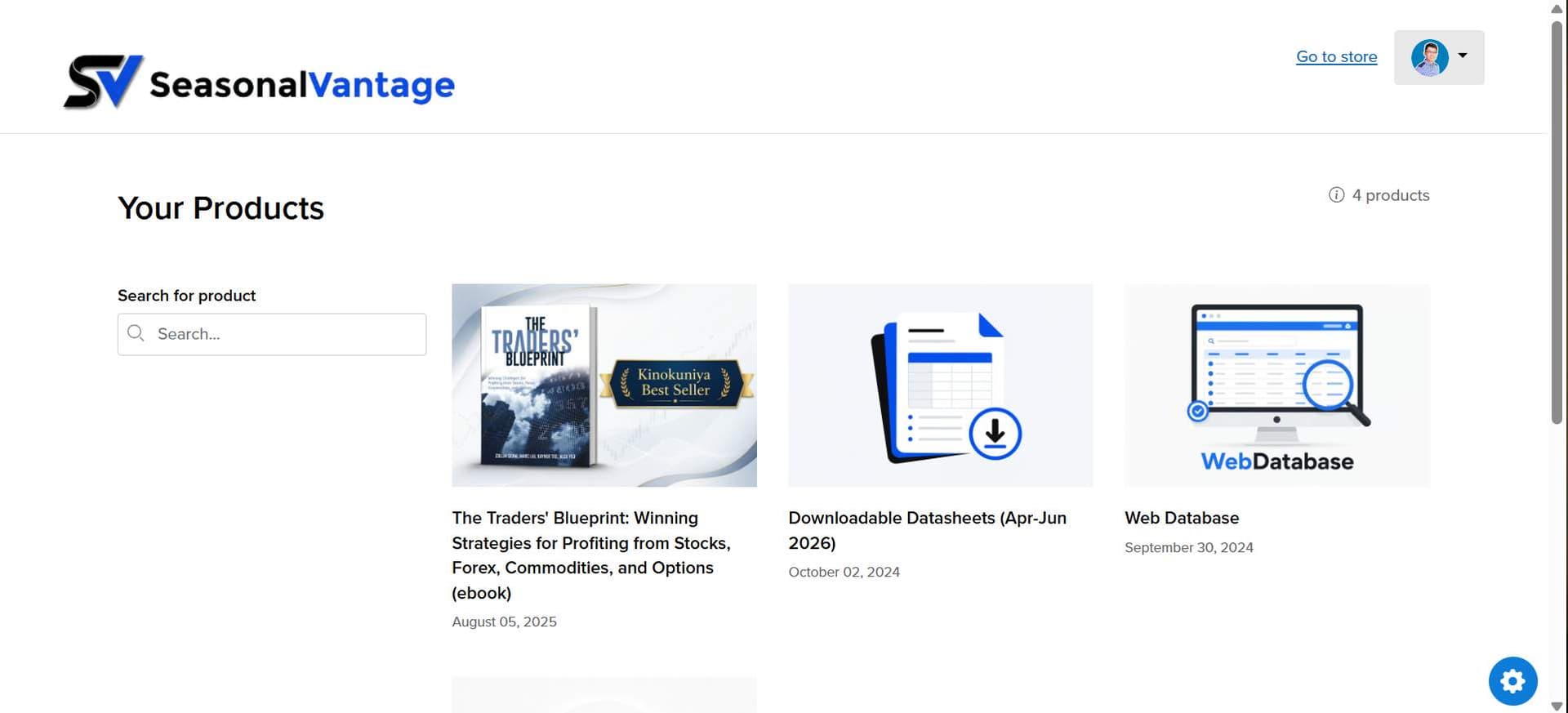 SeasonalVantage product preview for startup listing on Aura++
