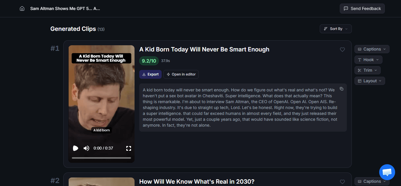 NextClip: AI Video Shorts Generator