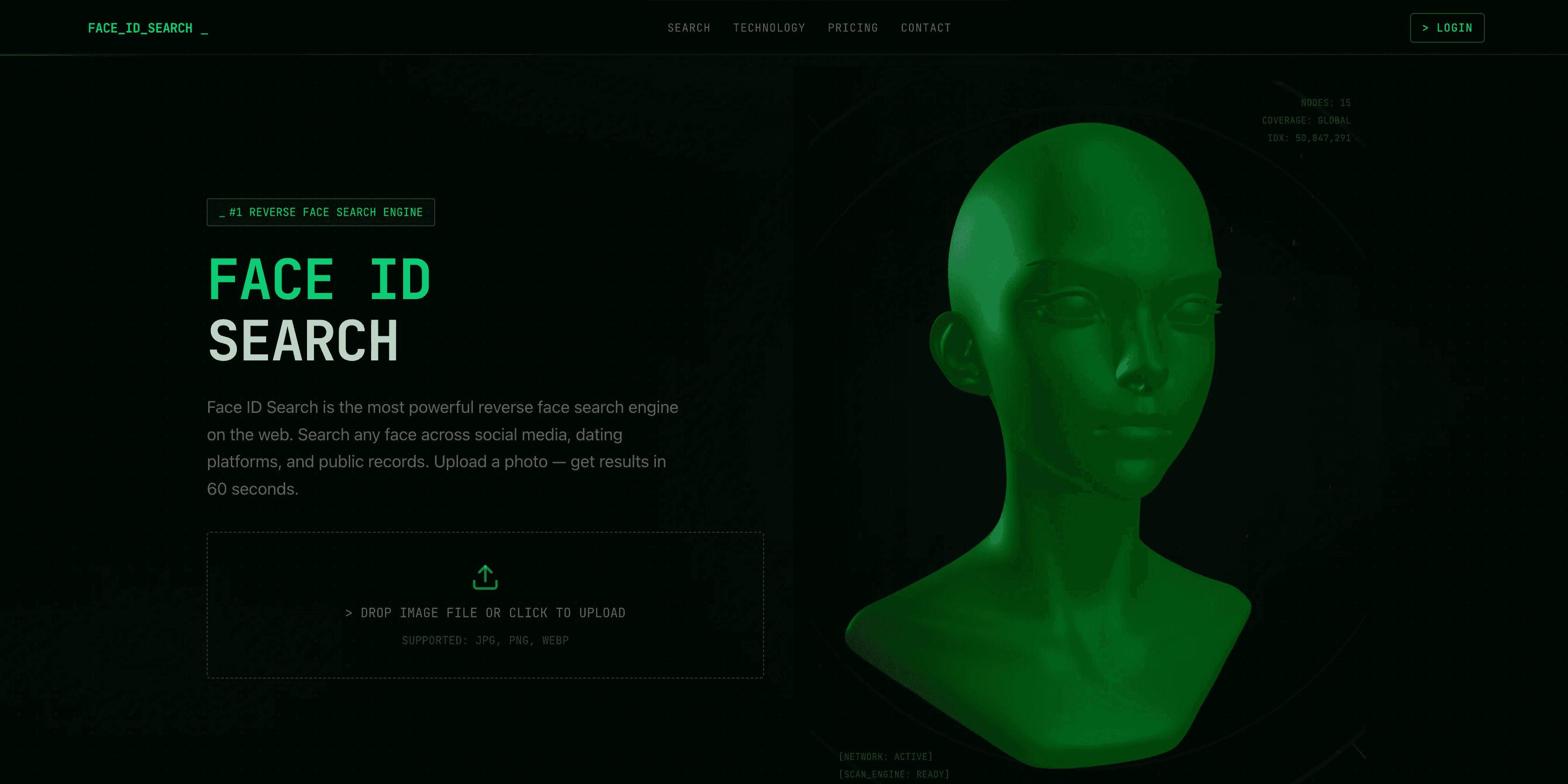 Face ID Search - Reverse Face Recognition Engine