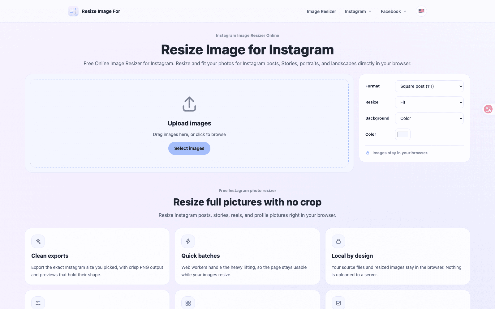 Resize Image for Instagram product preview for startup listing on Aura++
