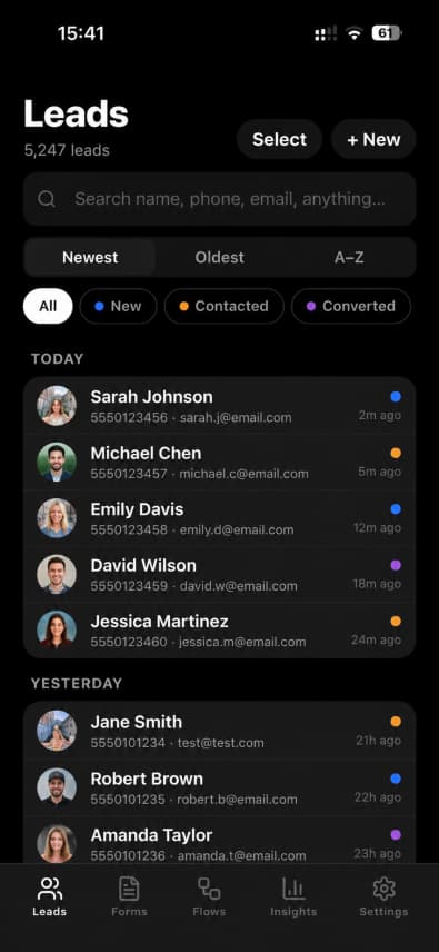 Leadpocket QR Lead Capture CRM product preview for startup listing on Aura++