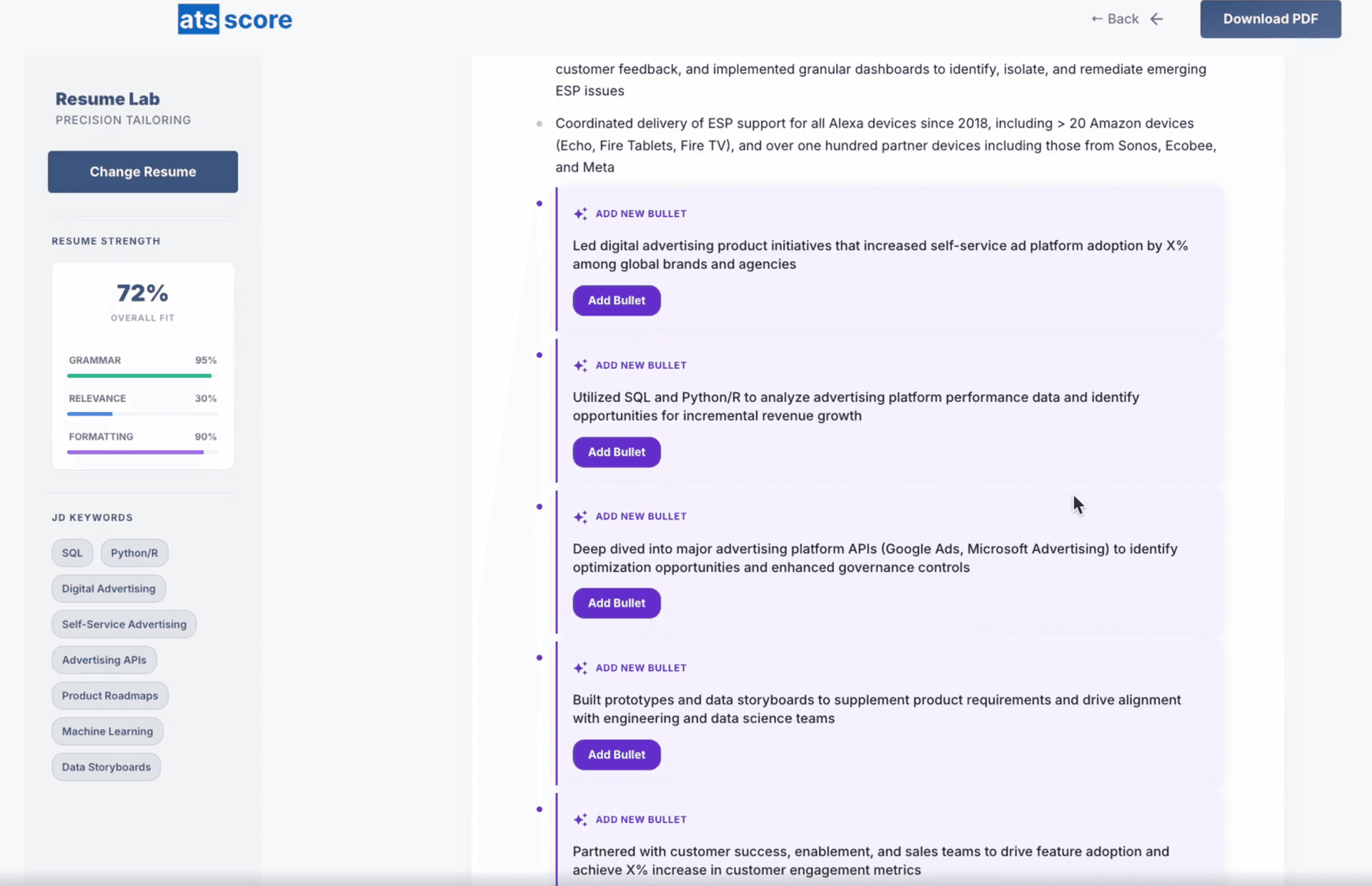 AI Resume Keyword & Bullet Point Optimizer - Product Image