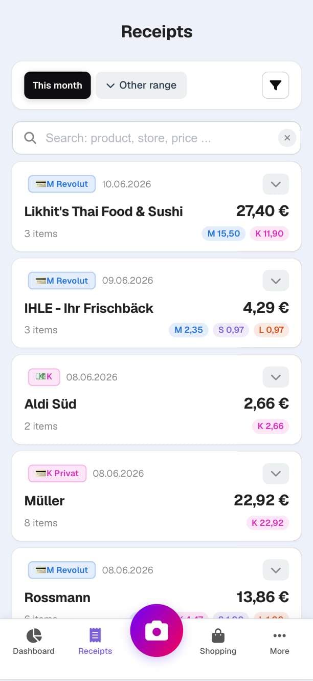 BonSplit product preview for startup listing on Aura++