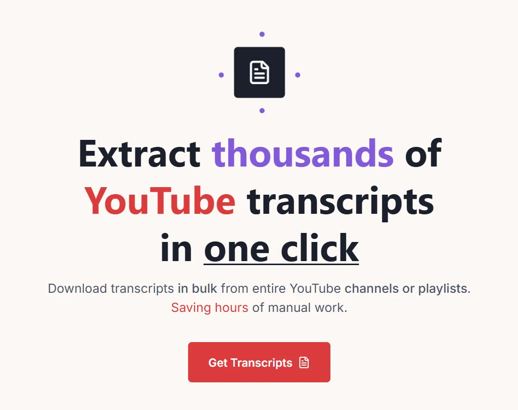 YouTube Transcript Downloader - Product Image
