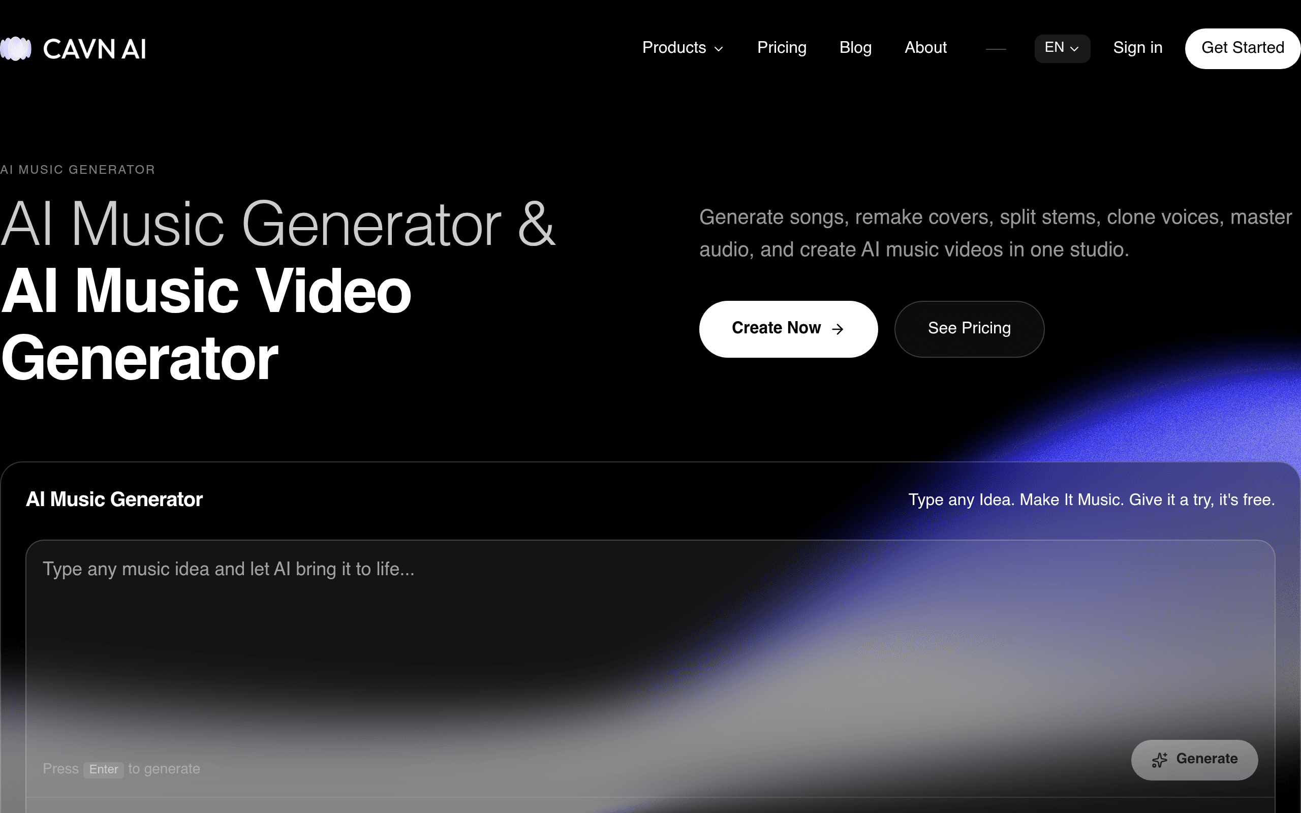 CAVN AI  AI Music Generator