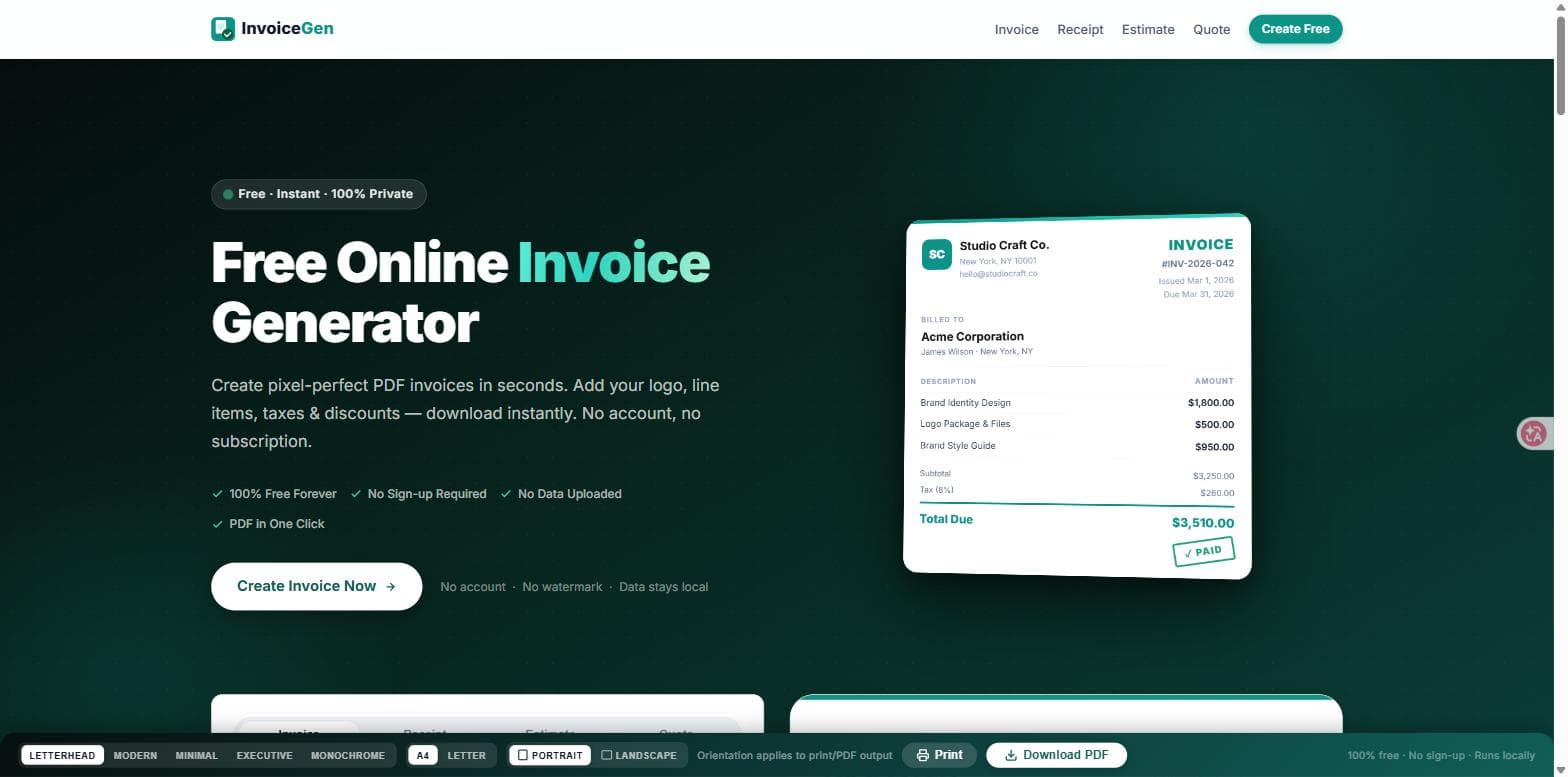 Online Invoice