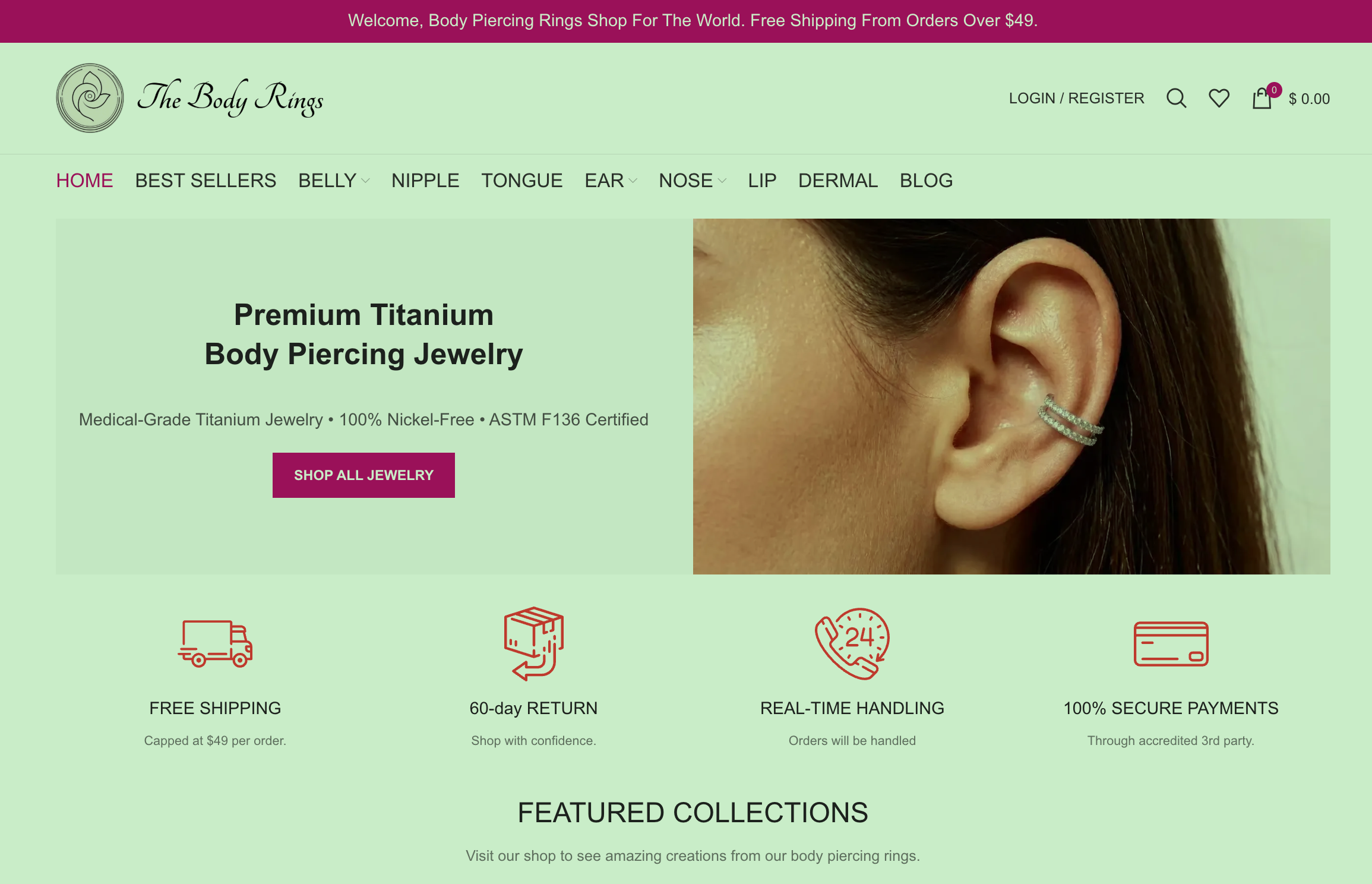 Hypoallergenic Titanium Body Jewelry | Safe for Sensitive Skin | The Body Rings