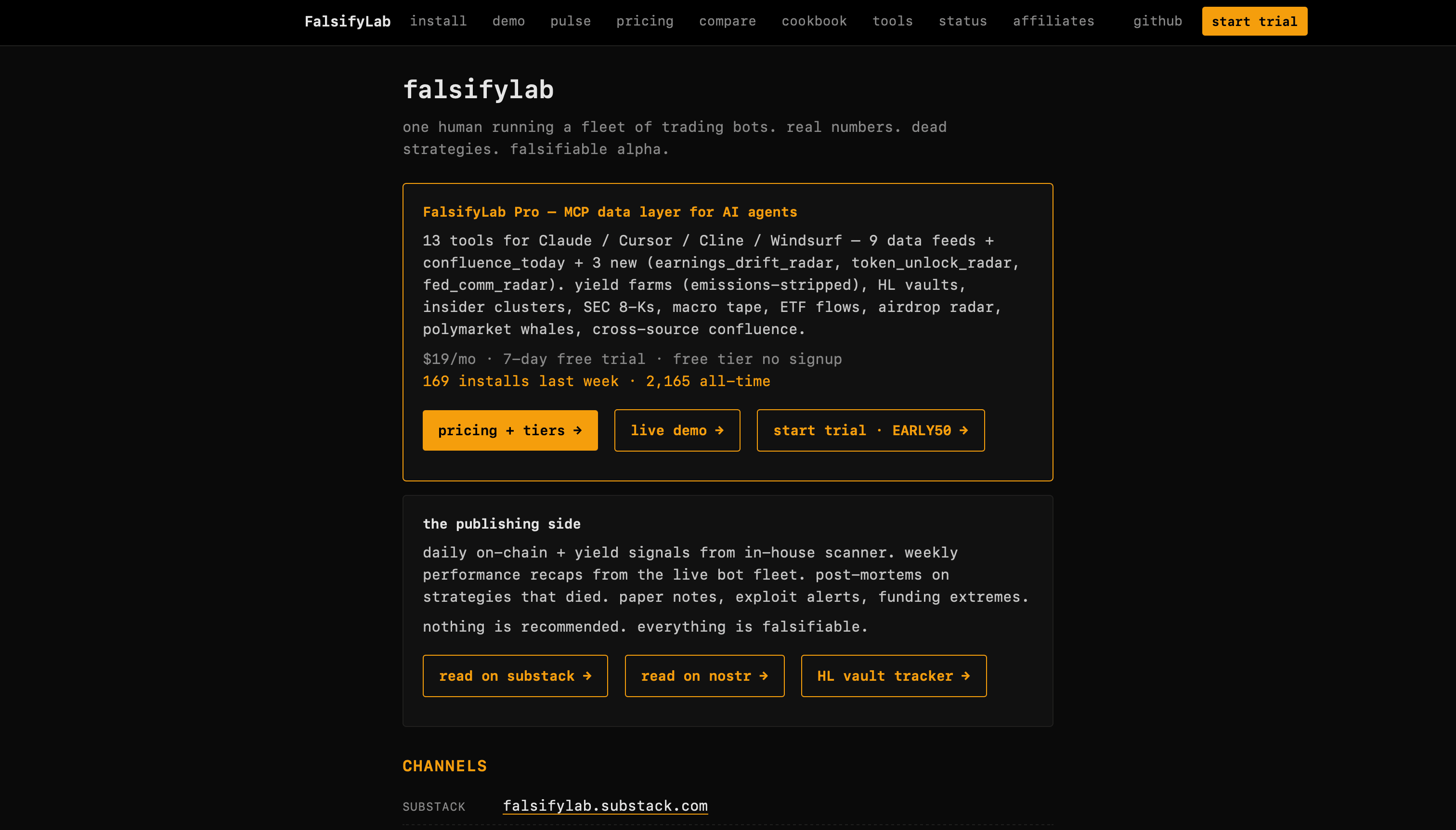 FalsifyLab MCP Tools for AI Agents