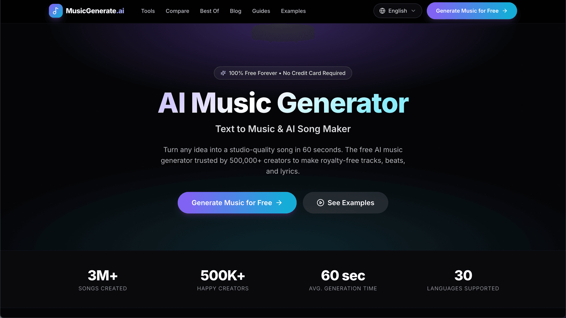 MusicGenerate AI Music Platform - Product Image