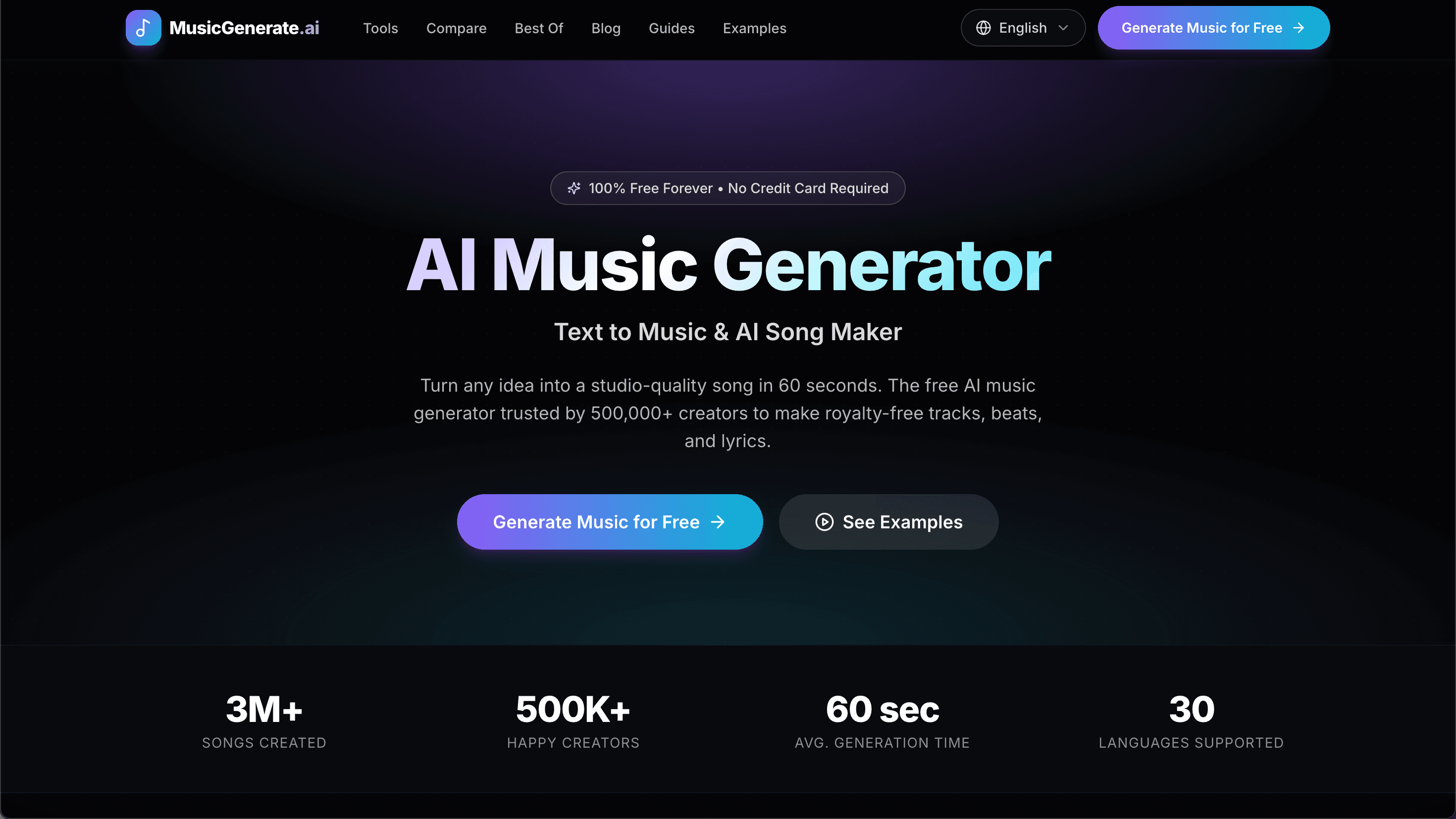 MusicGenerate AI Music Platform