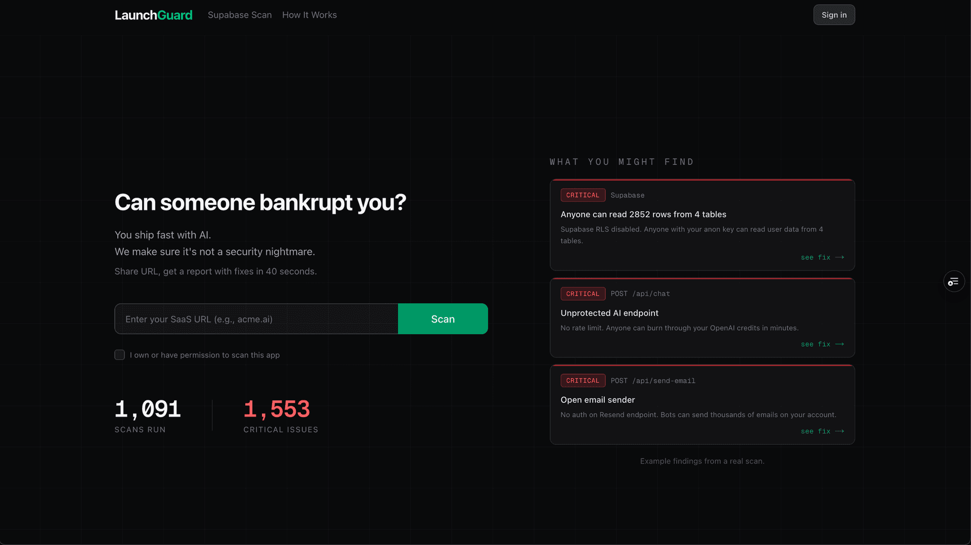 LaunchGuard Security Scanner - Product Image