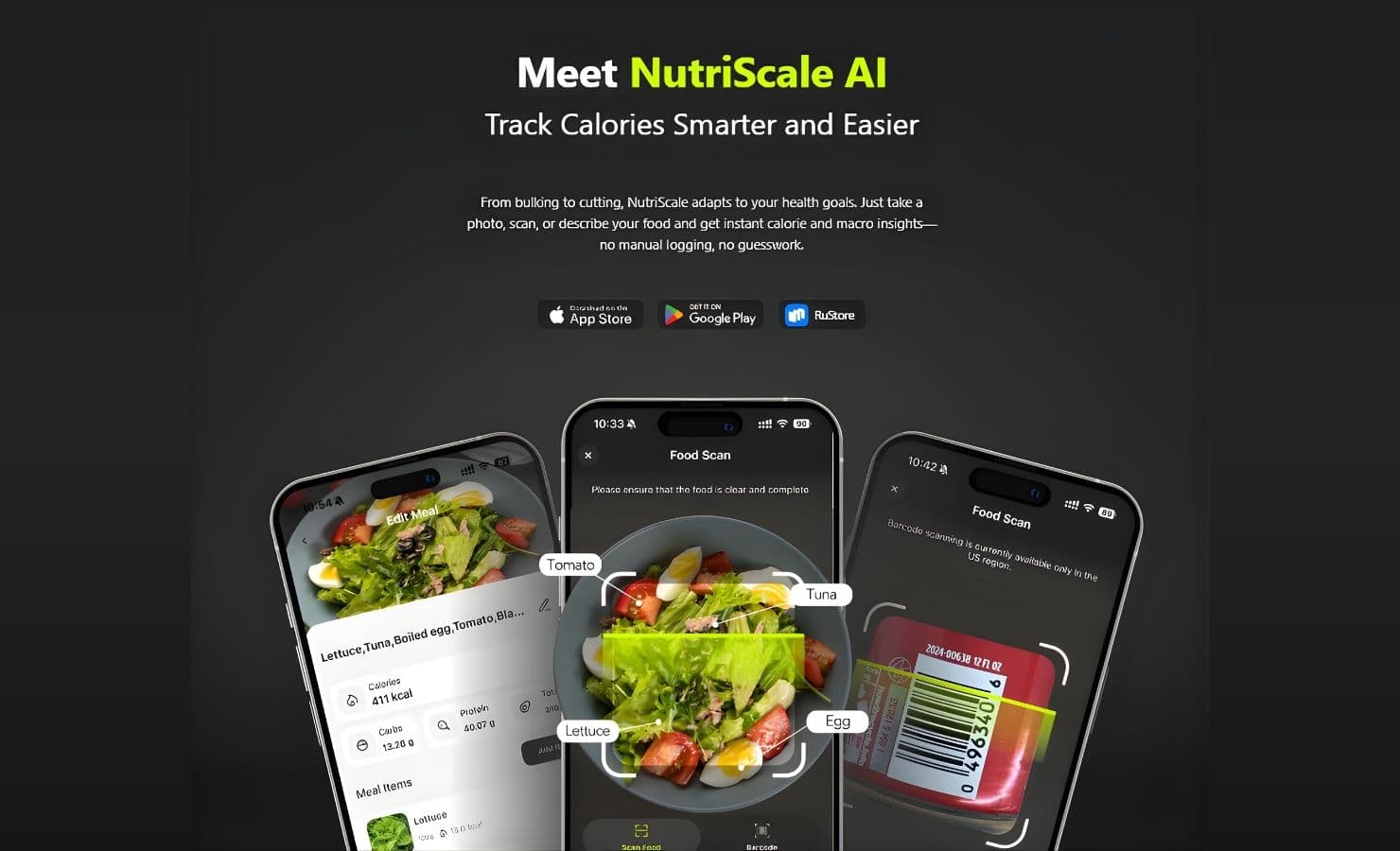 NutriScale AI product preview for startup listing on Aura++