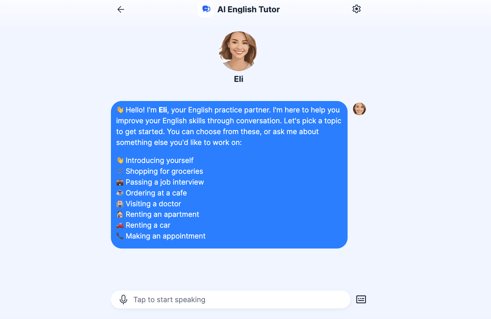 Eli - Speak With AI English Tutor