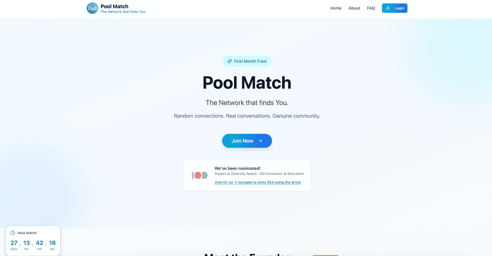 Pool Match: Connecting People Beyond Networks - Product Image