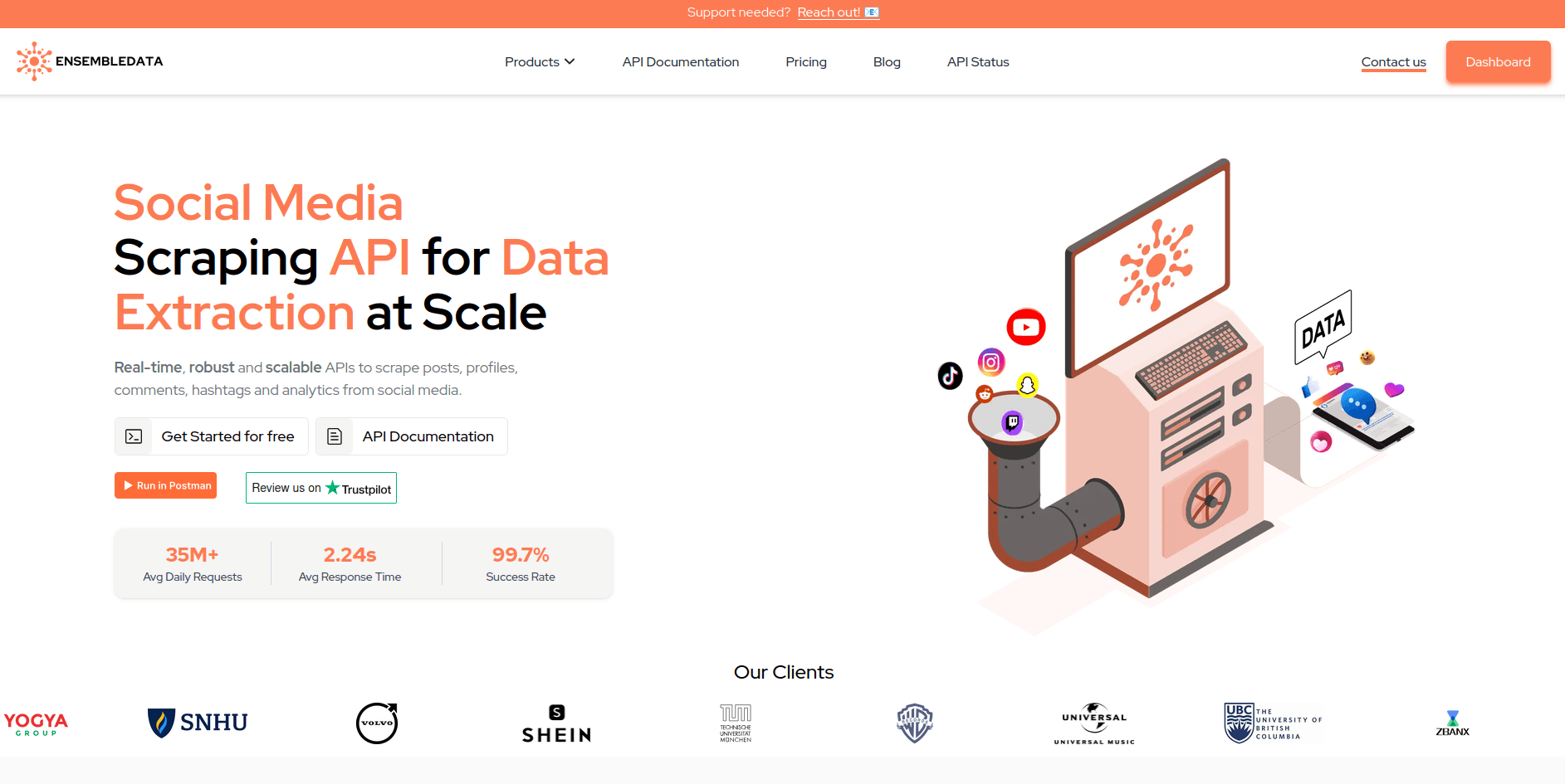 EnsembleData Social Media Scraping API - Product Image