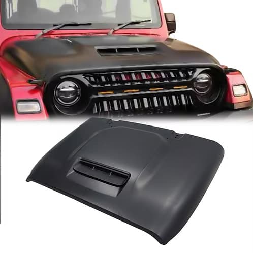 Mahindra Thar / Thar Roxx Wrangler Style Hood – Bolt-On Vented Bonnet for a Rugged, Head-Turning Look product preview for startup listing on Aura++